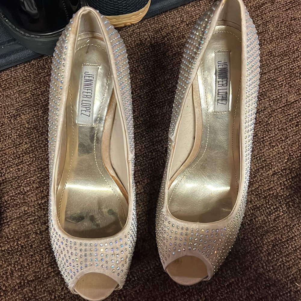 sparkly JLO heels